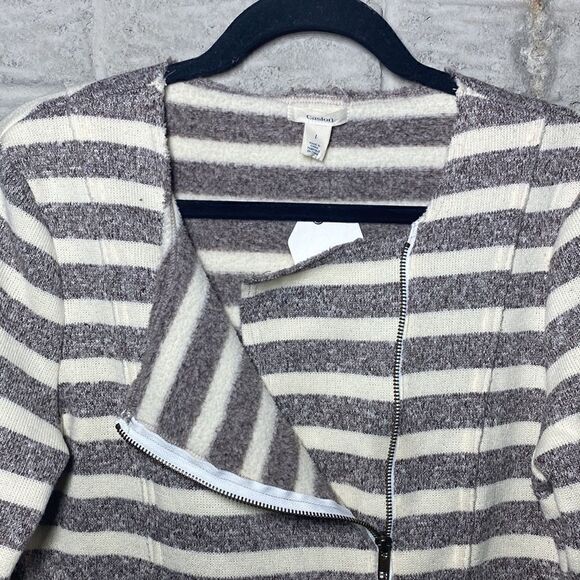 ⭐️NWT MSRP $68 Caslon Raw Edge Fleece Jacket Women's Size Large - Picture 8 of 10